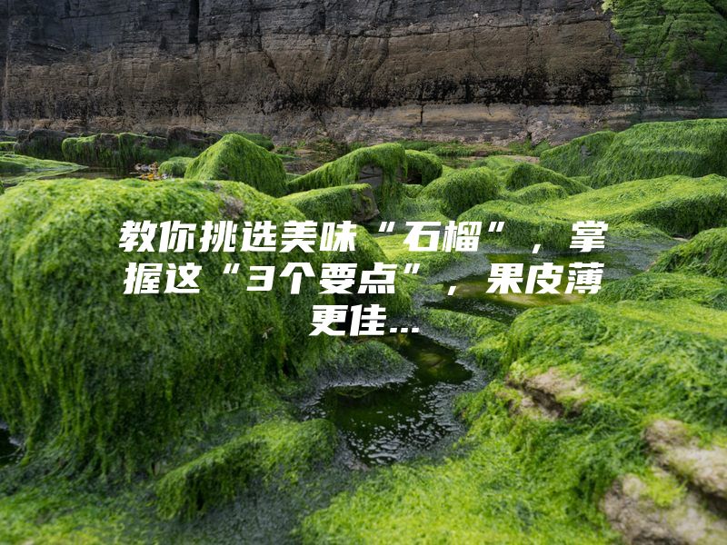 教你挑选美味“石榴”，掌握这“3个要点”，果皮薄更佳...